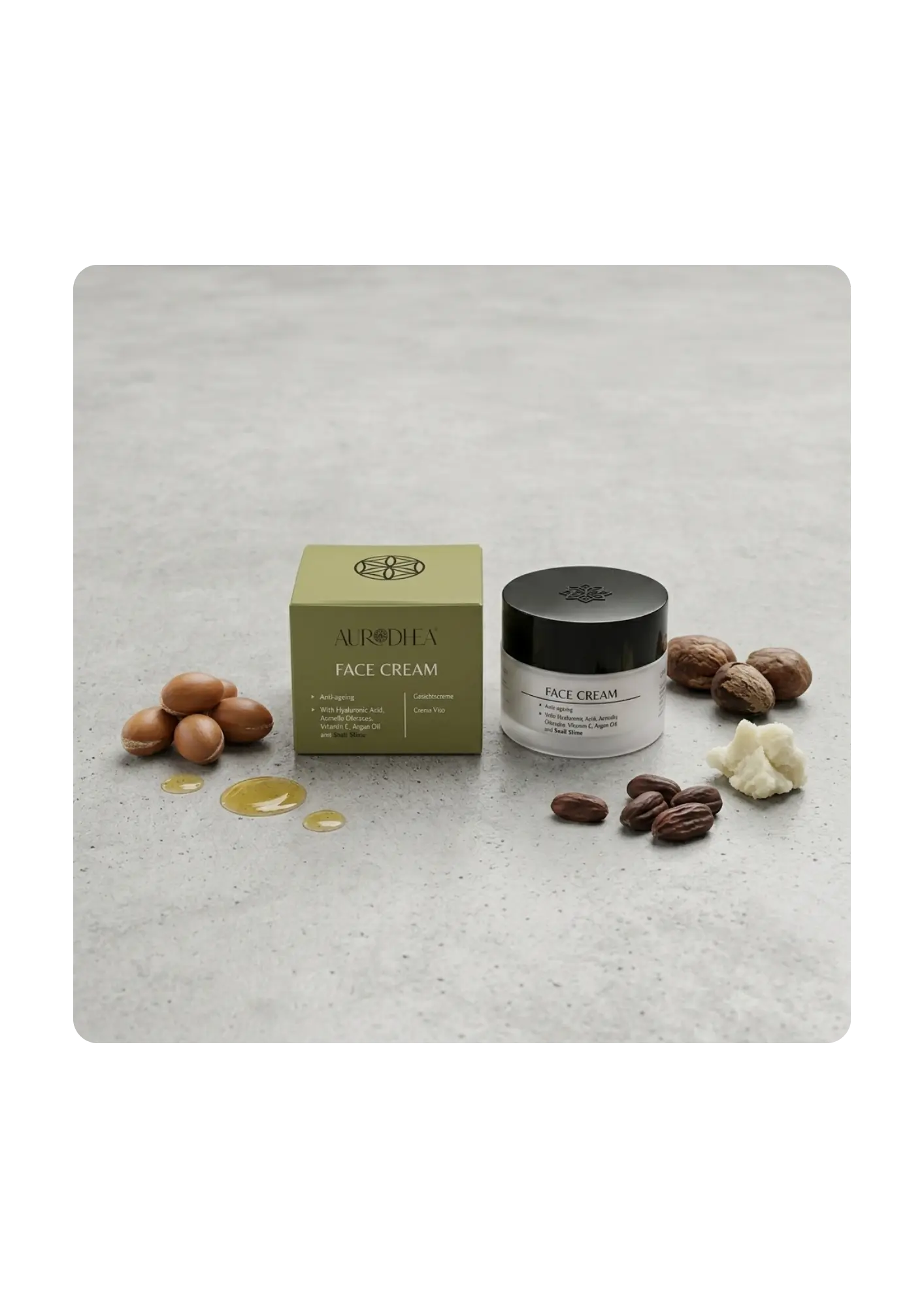 Crème visage anti-âge à la bave d'escargot Aurodhea Sacha Beauty Cosmetics
