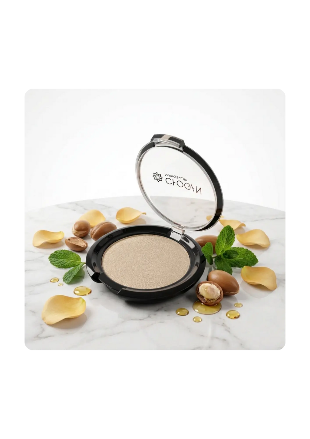 Ombre à paupières compacte Shimmer Pearl Ivory Sacha Beauty Cosmetics