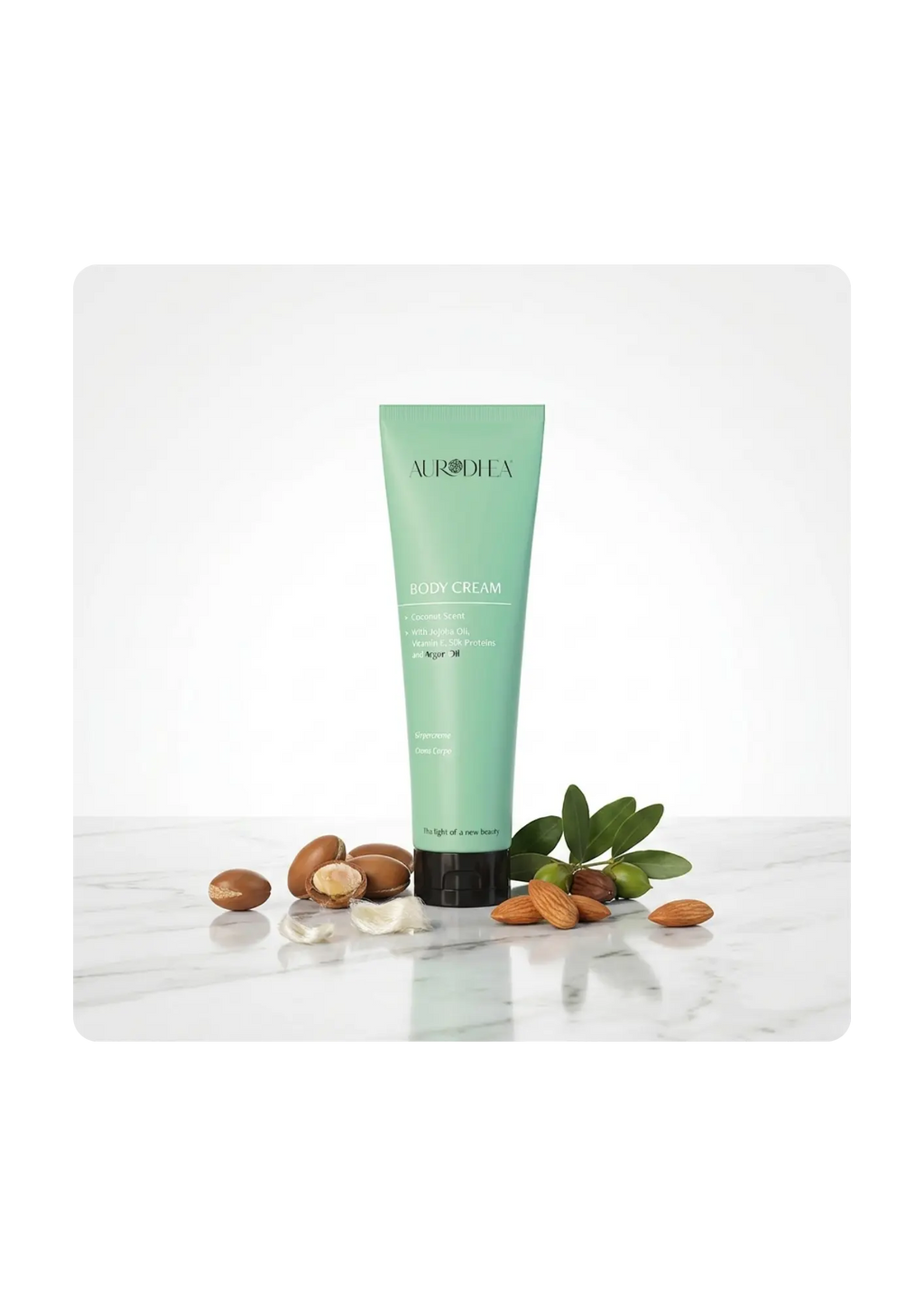 Crème corporelle hydratante à la Noix de Coco Aurodhea Sacha Beauty Cosmetics