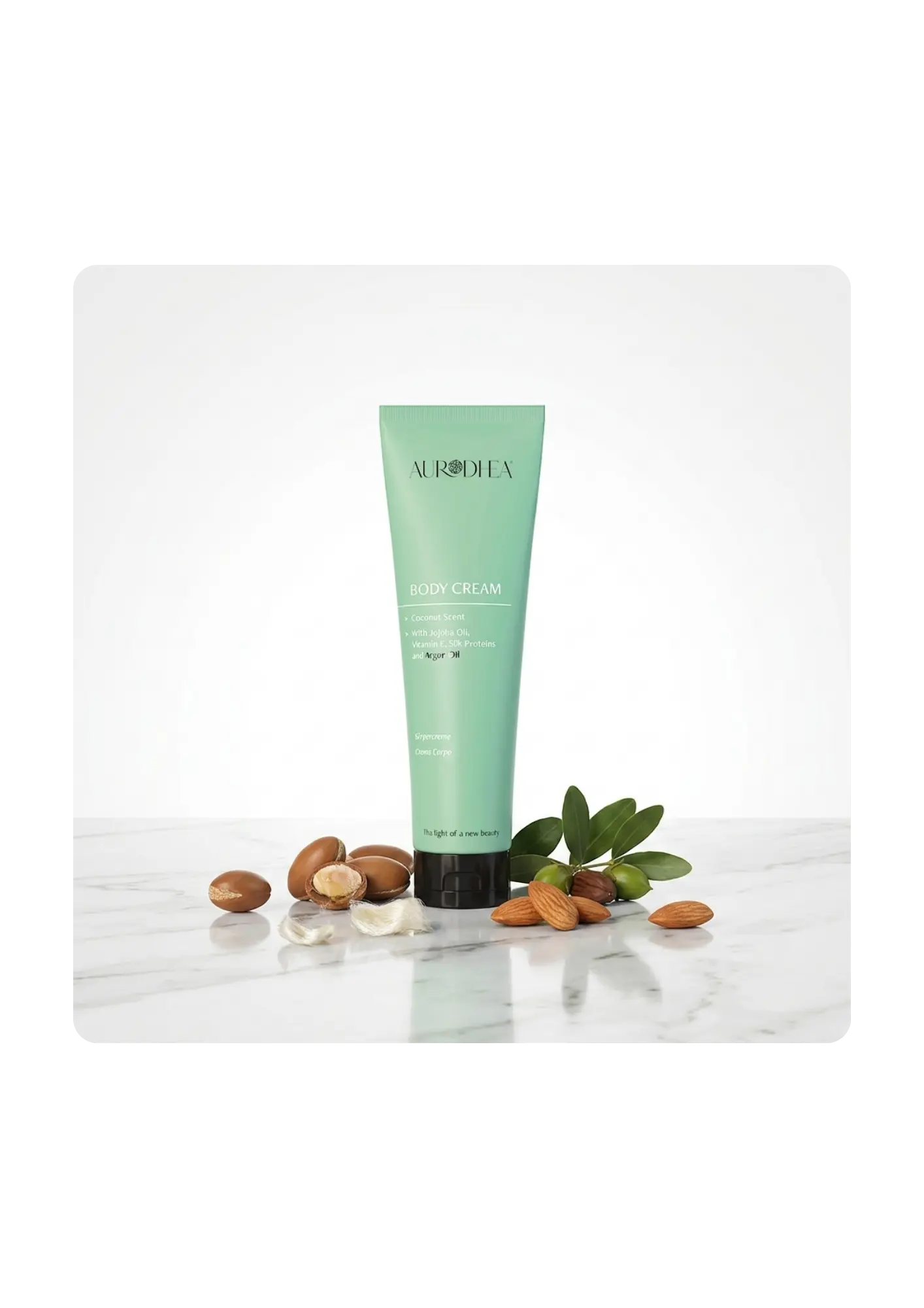 Crème corporelle hydratante à la Noix de Coco Aurodhea Sacha Beauty Cosmetics