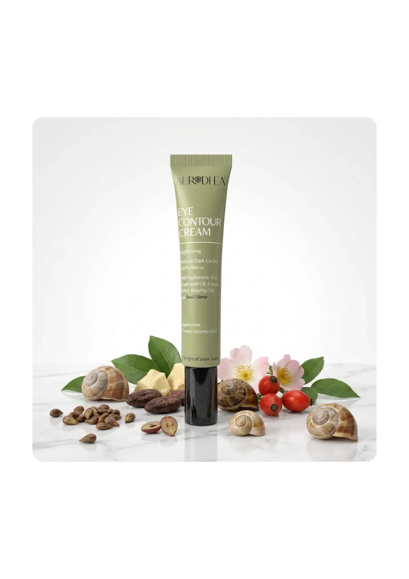 Crème contour des yeux à la bave d'escargot Aurodhea Sacha Beauty Cosmetics