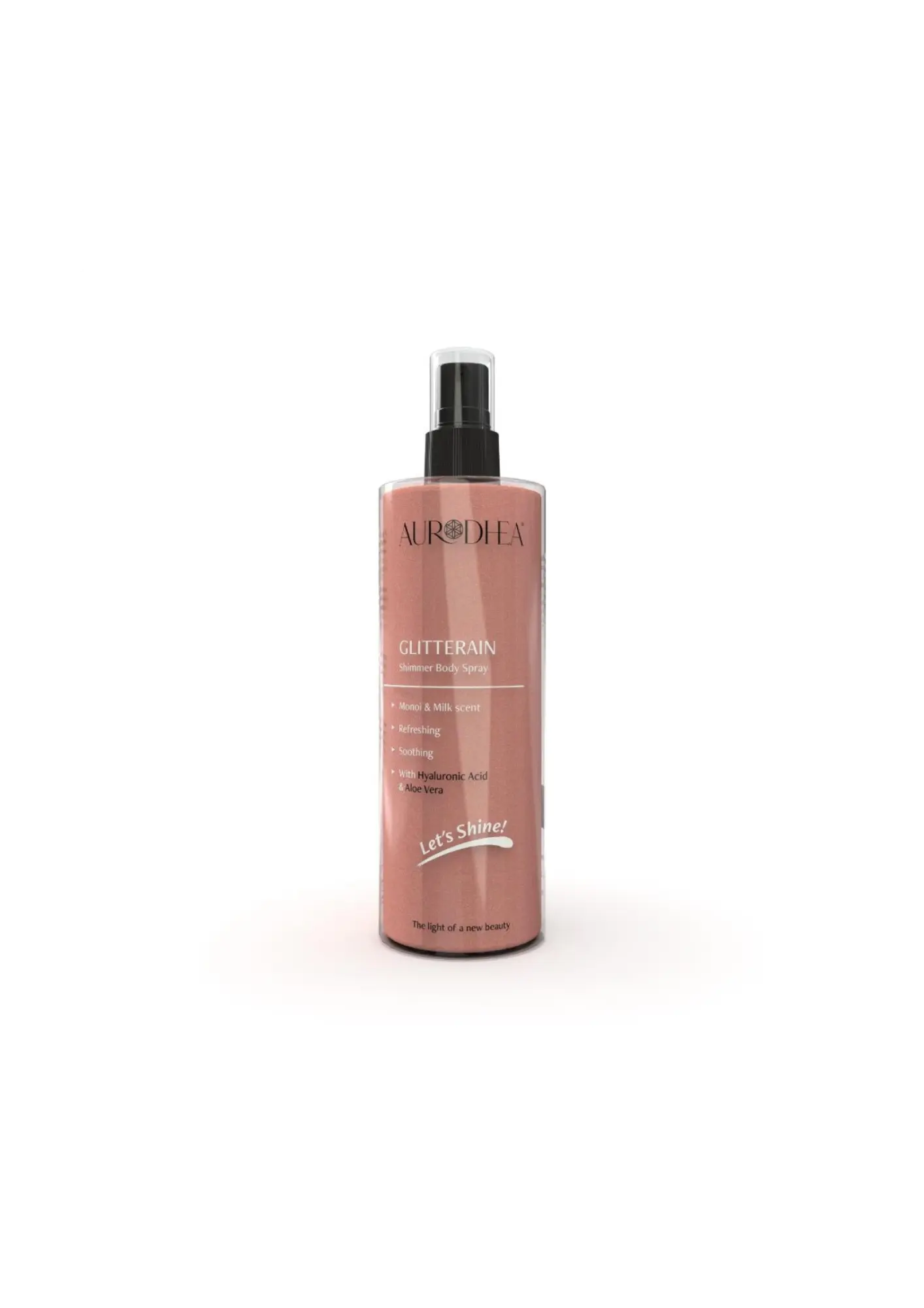 Spray pailleté corps GLITTERAIN – Éclat Doré et Monoï Sacha Beauty Cosmetics