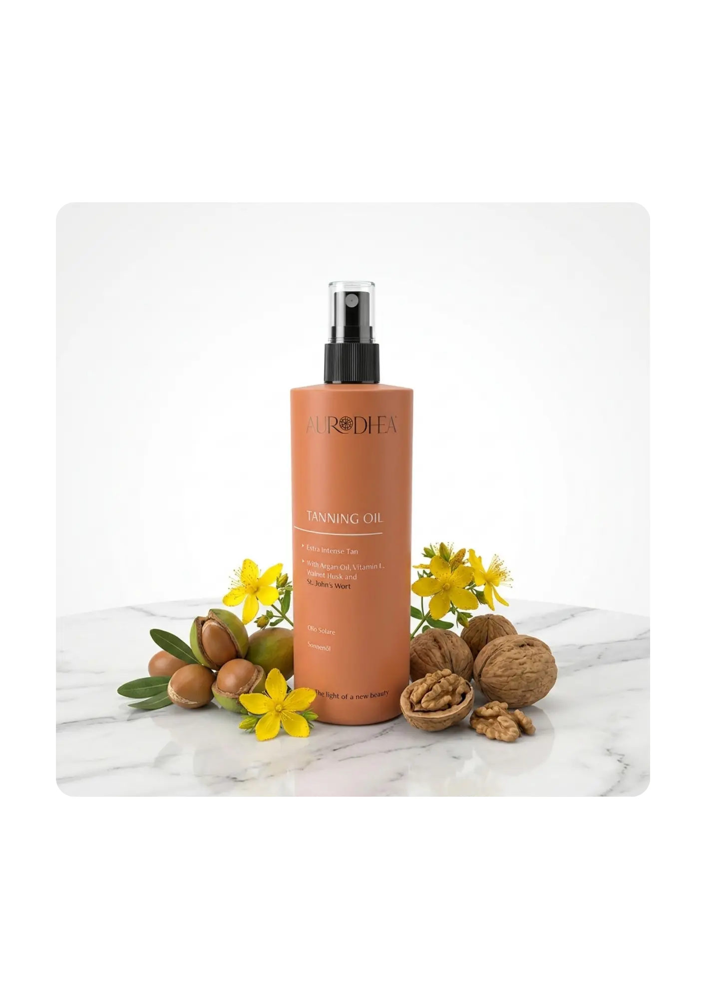 Huile Solaire au Brou de Noix et au Millepertuis Sacha Beauty Cosmetics